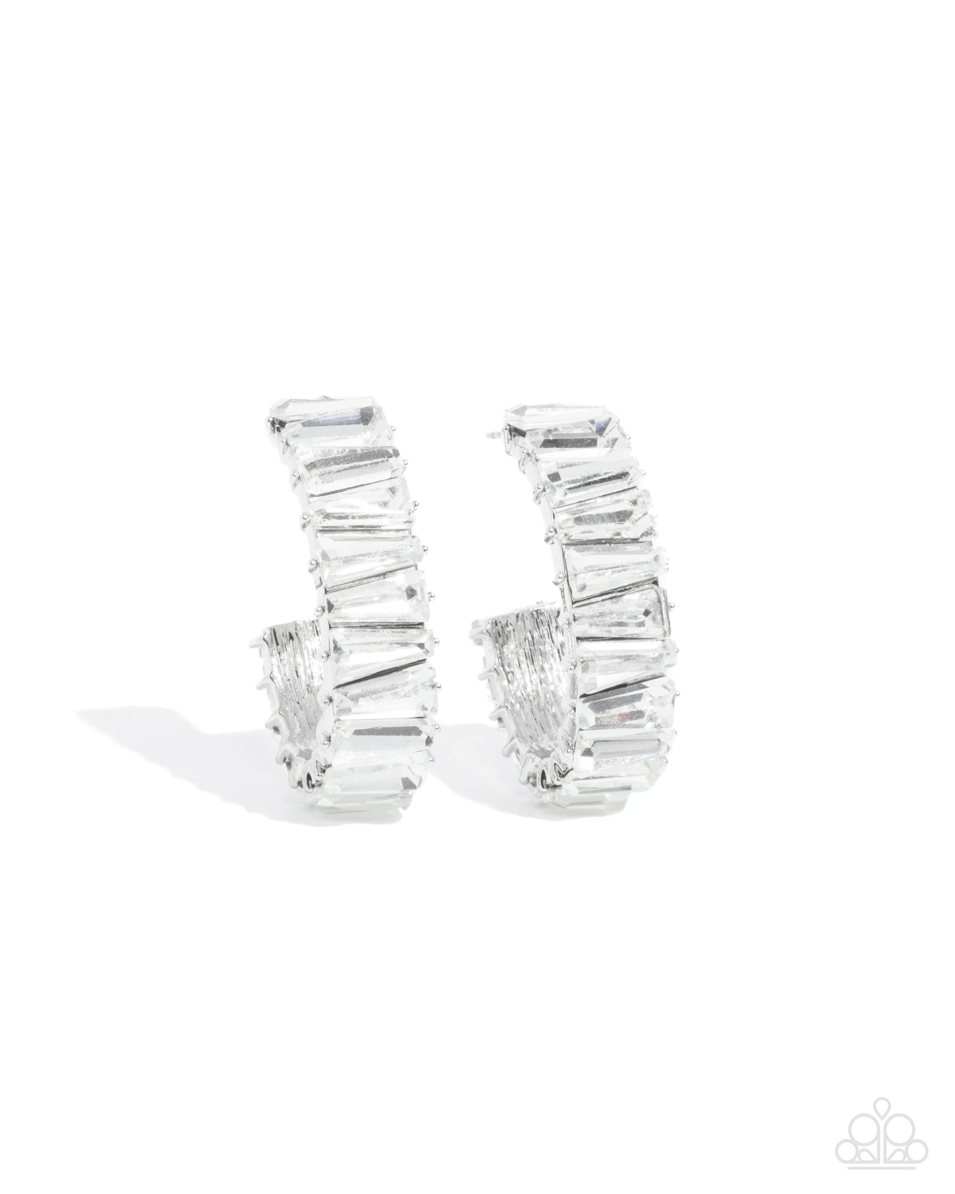 Permissible Pizzazz - white - Paparazzi earrings