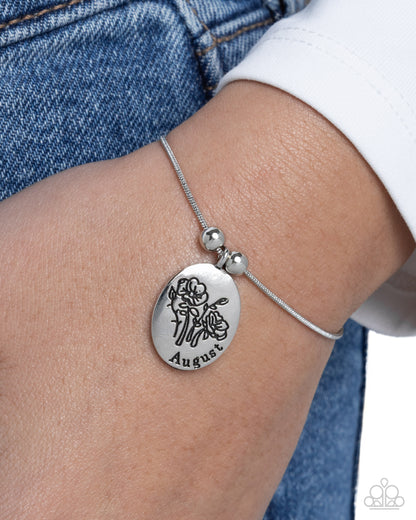 Personalized Bouquet - August - silver - Paparazzi bracelet