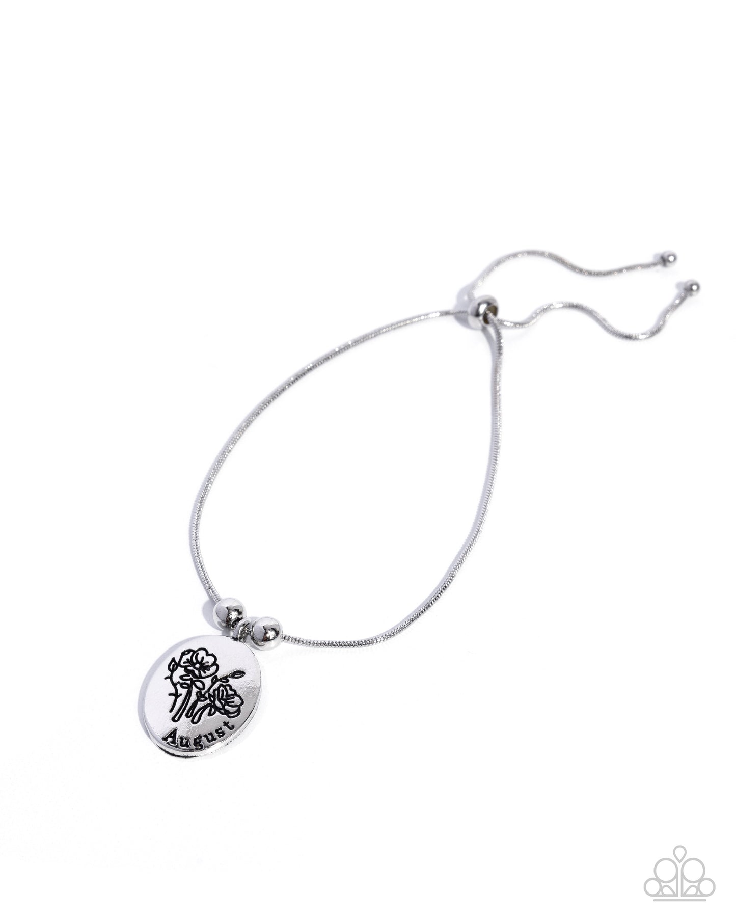 Personalized Bouquet - August - silver - Paparazzi bracelet