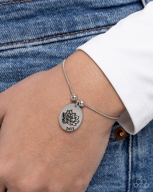 Personalized Bouquet - July - silver - Paparazzi bracelet