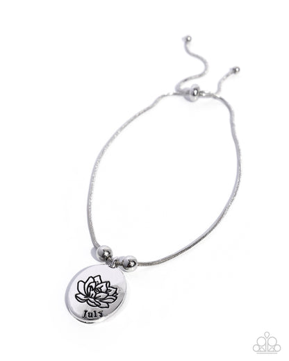 Personalized Bouquet - July - silver - Paparazzi bracelet