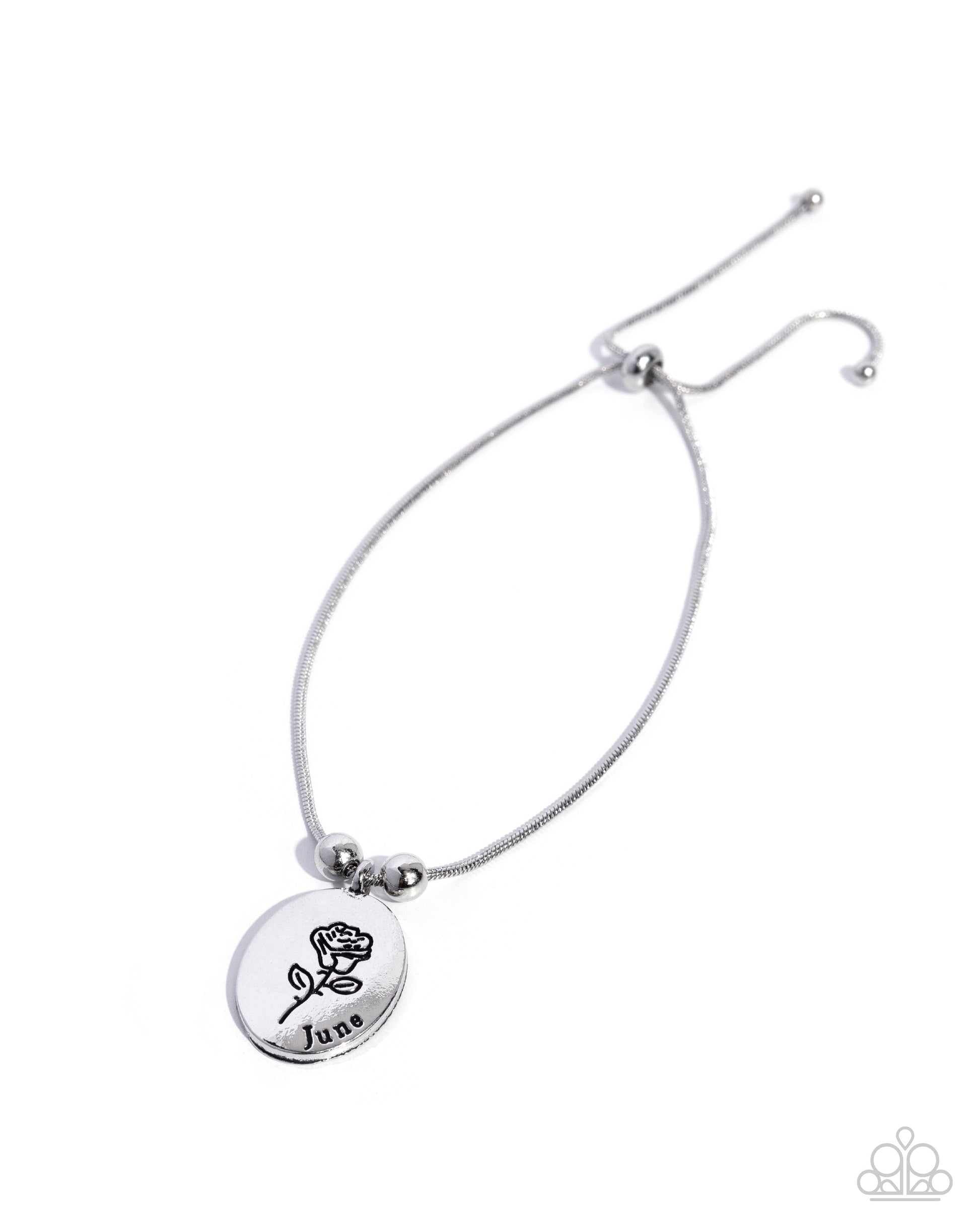 Personalized Bouquet - June - silver - Paparazzi bracelet