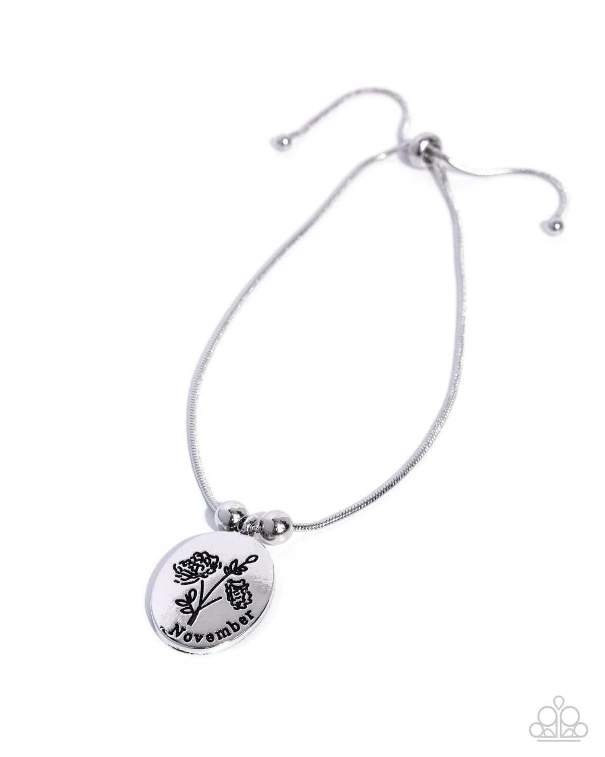 Personalized Bouquet - November - silver - Paparazzi bracelet
