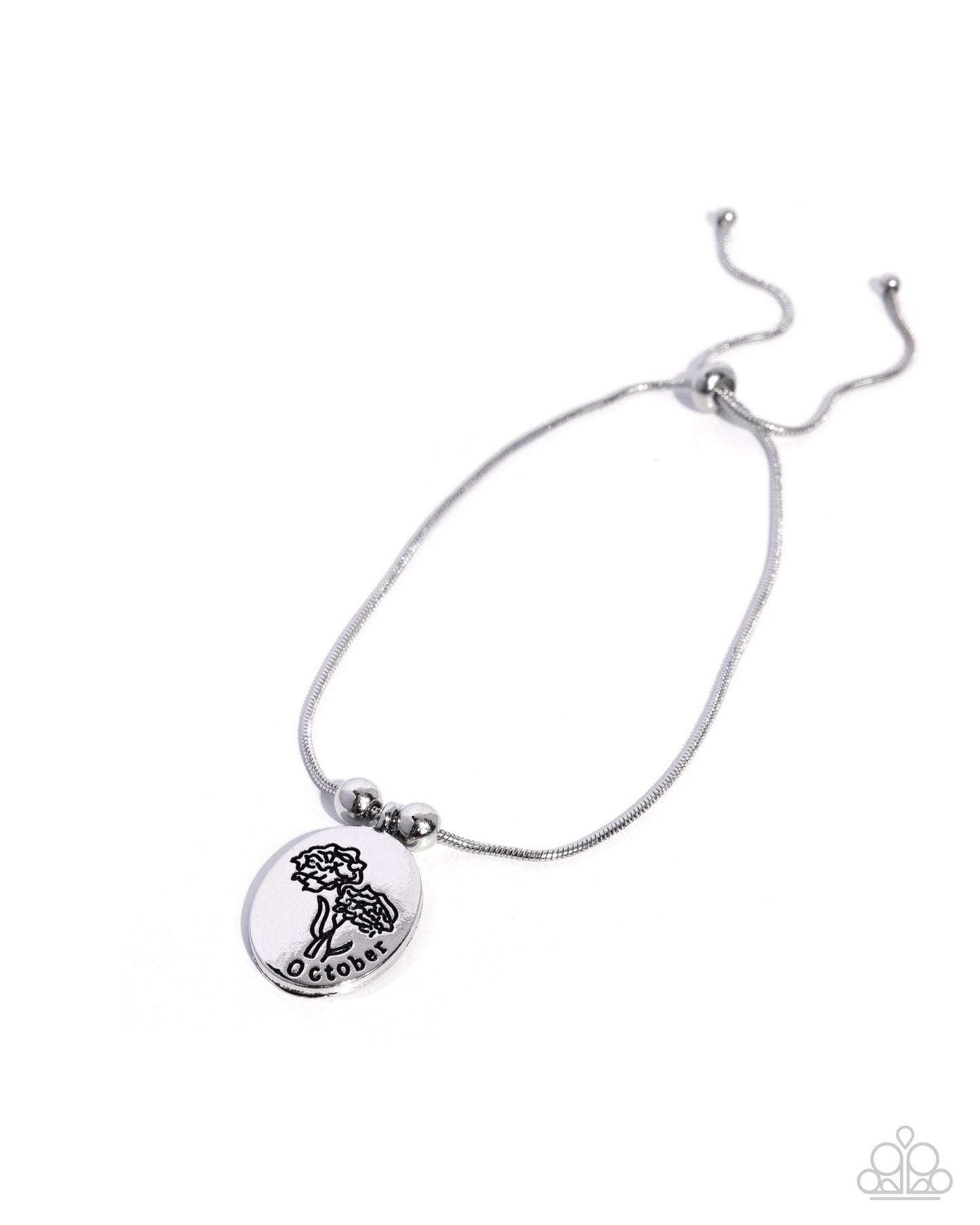 Personalized Bouquet - October - silver - Paparazzi bracelet