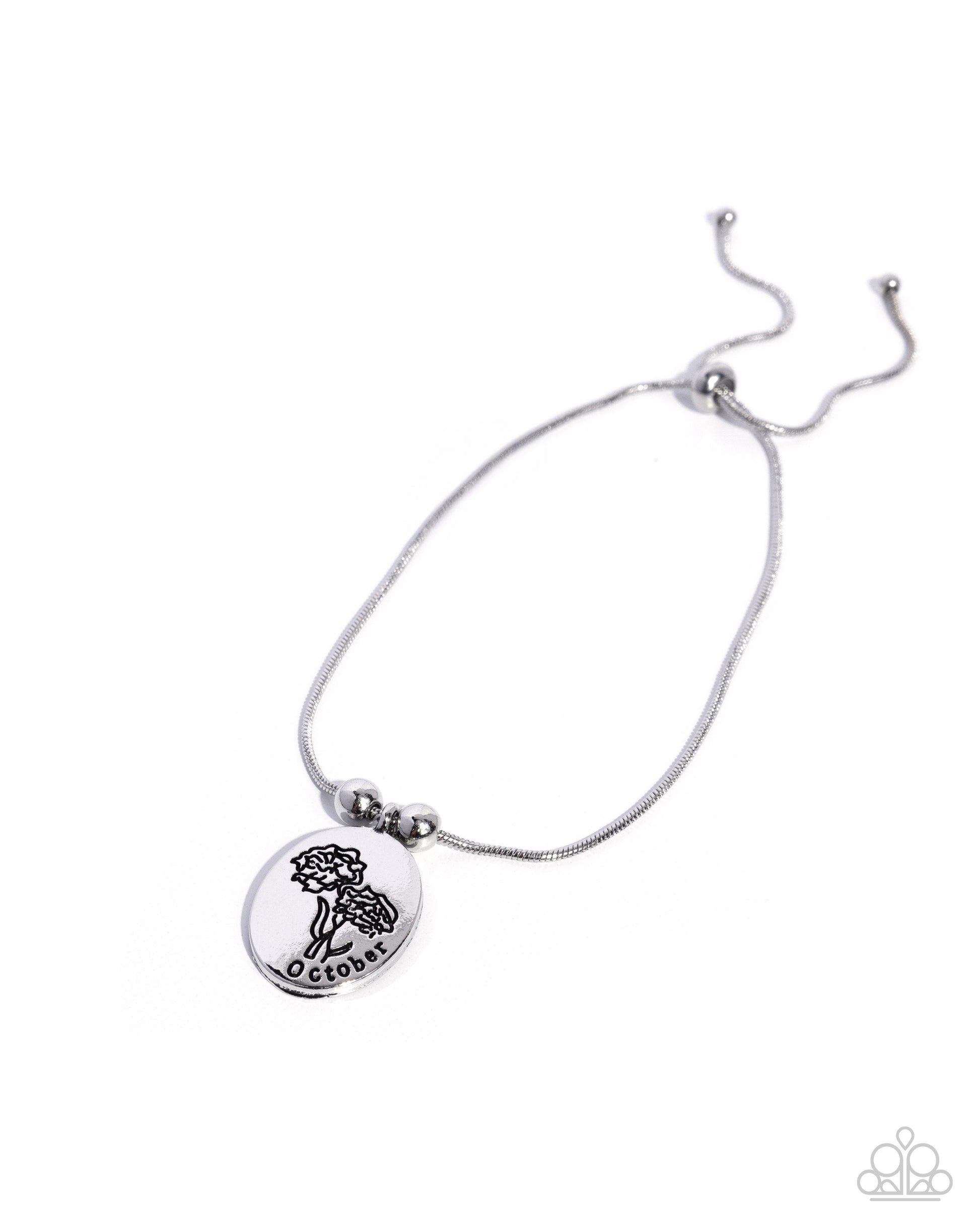 Personalized Bouquet - October - silver - Paparazzi bracelet