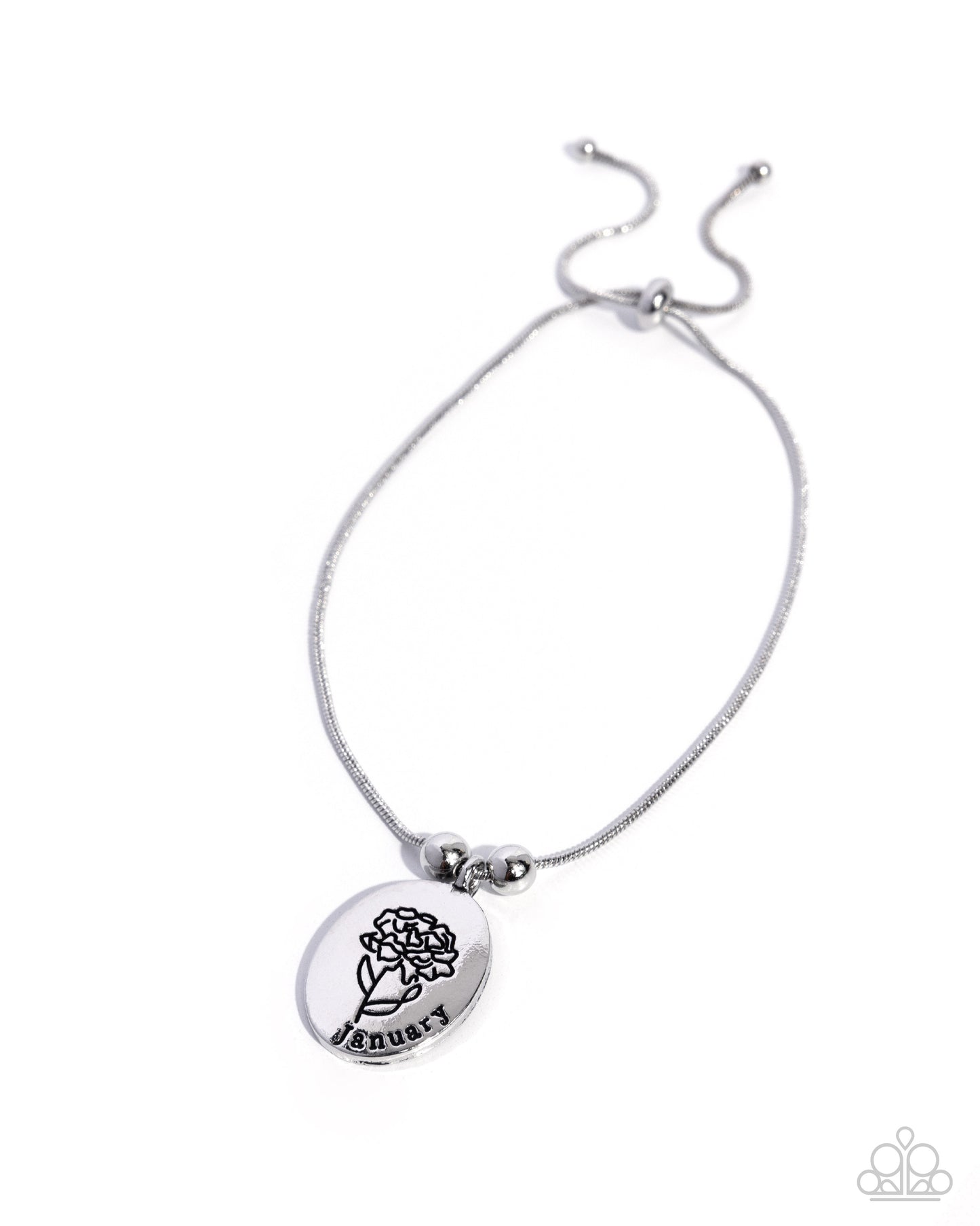 Personalized Bouquet - January - silver - Paparazzi bracelet