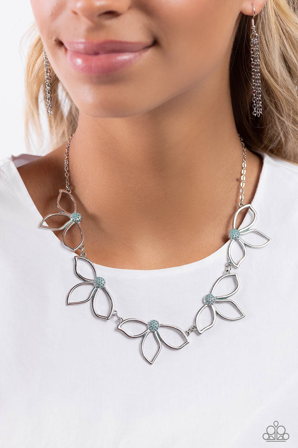 Petal Pageantry - blue - Paparazzi necklace