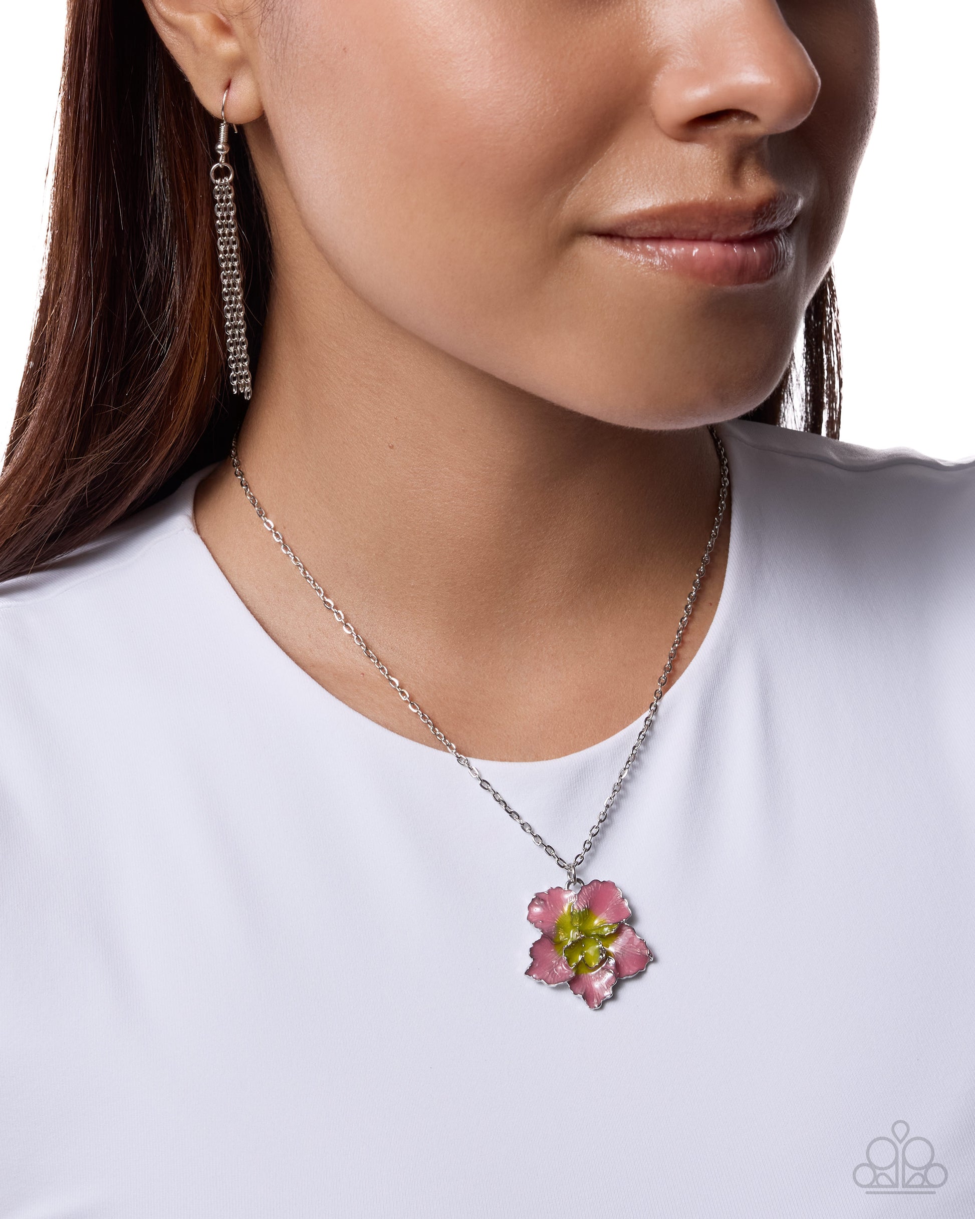 Petaled Pact - pink - Paparazzi necklace