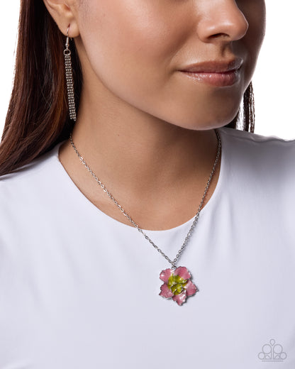Petaled Pact - pink - Paparazzi necklace