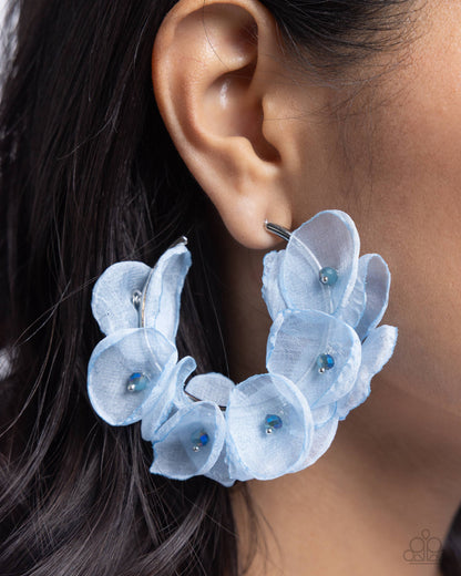 Petaled Pageant - blue - Paparazzi earrings