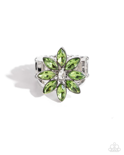 Petaled Performance - green - Paparazzi ring