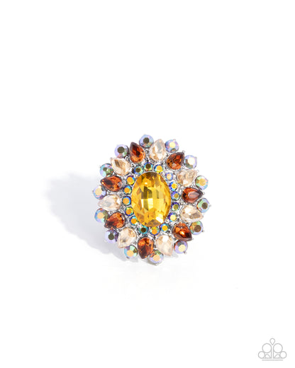 Petaled Persistence - brown - Paparazzi ring