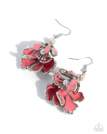 Petaled Plan - pink - Paparazzi earrings