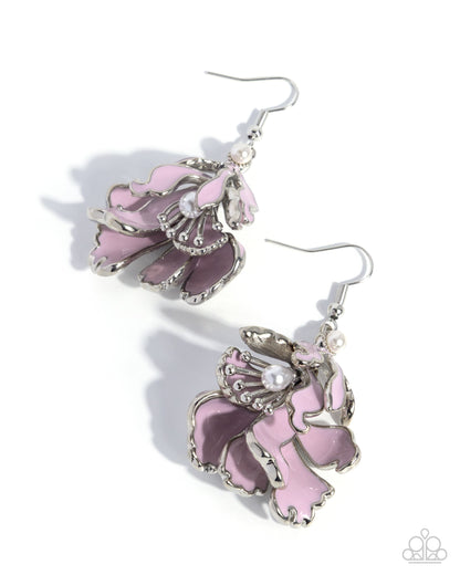 Petaled Plan - purple - Paparazzi earrings
