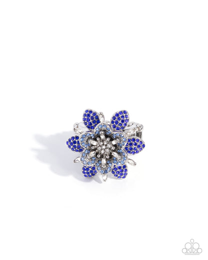 Petaled Premonition - blue - Paparazzi ring