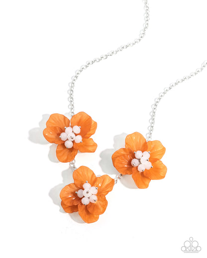 Petaled Promotion - orange - Paparazzi necklace
