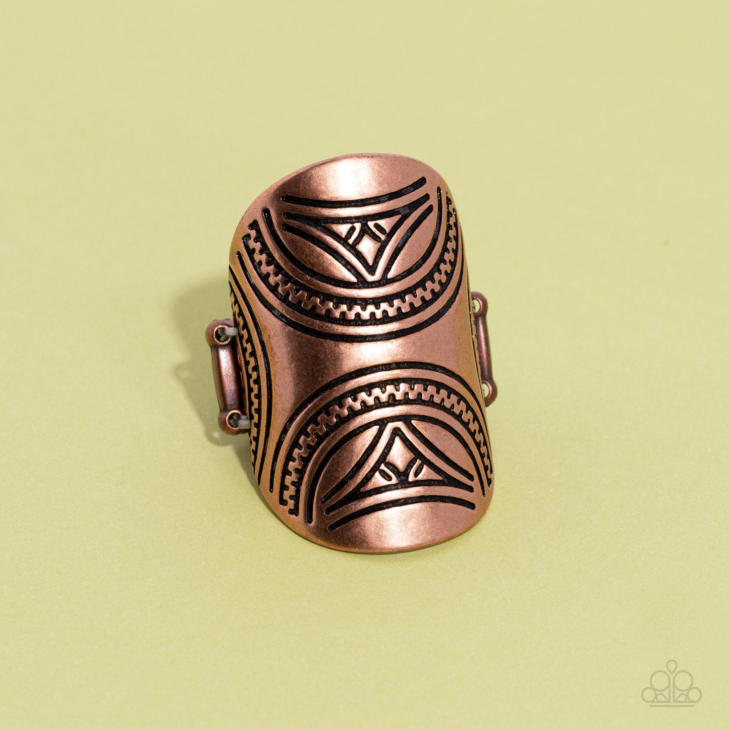 Pharaoh Party - copper - Paparazzi ring