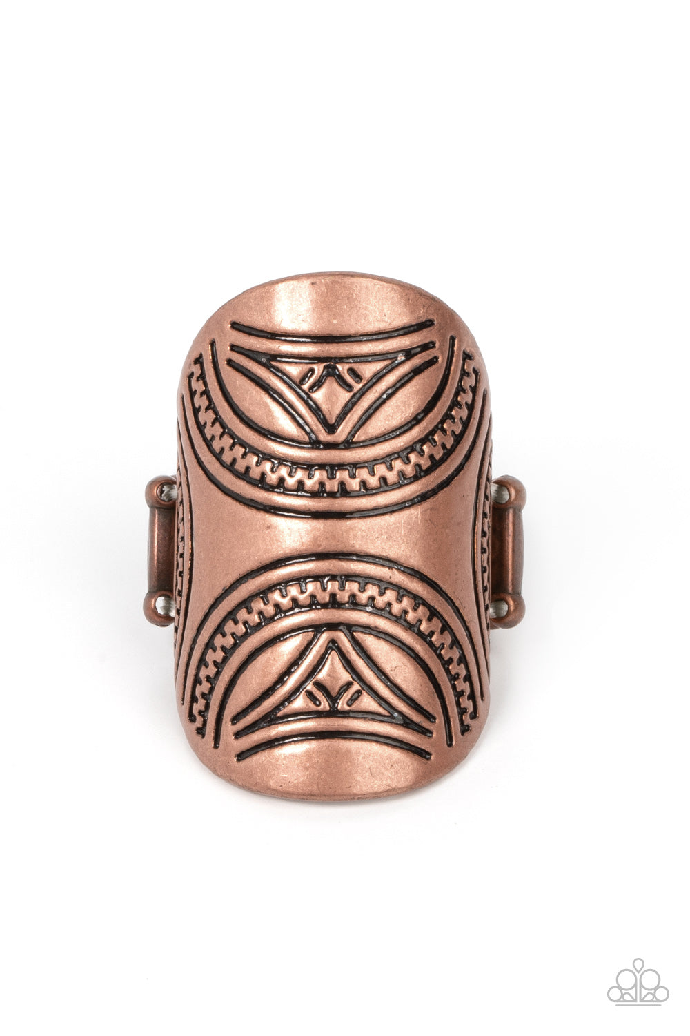 Pharaoh Party - copper - Paparazzi ring