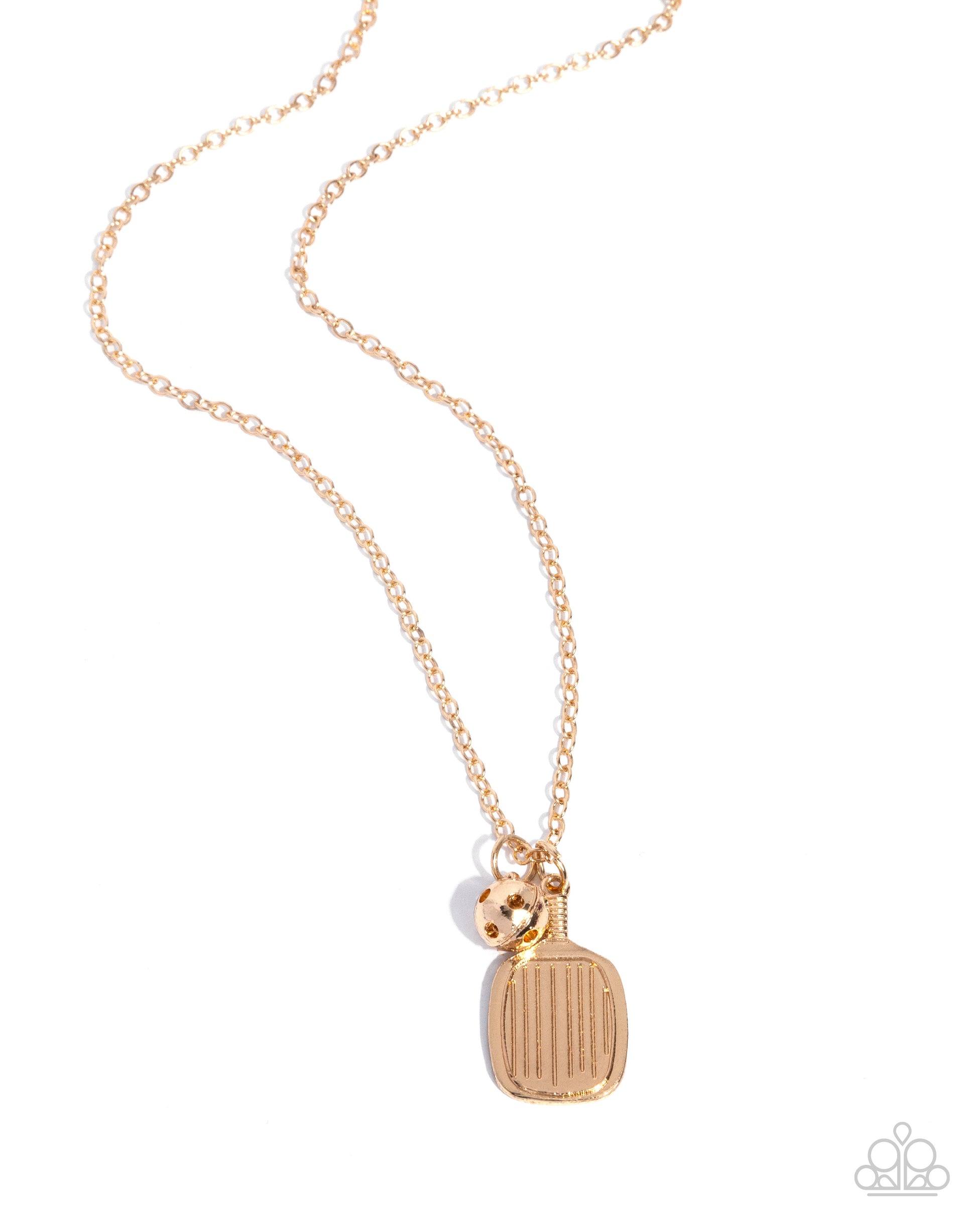 Pickleball Prize - gold - Paparazzi necklace