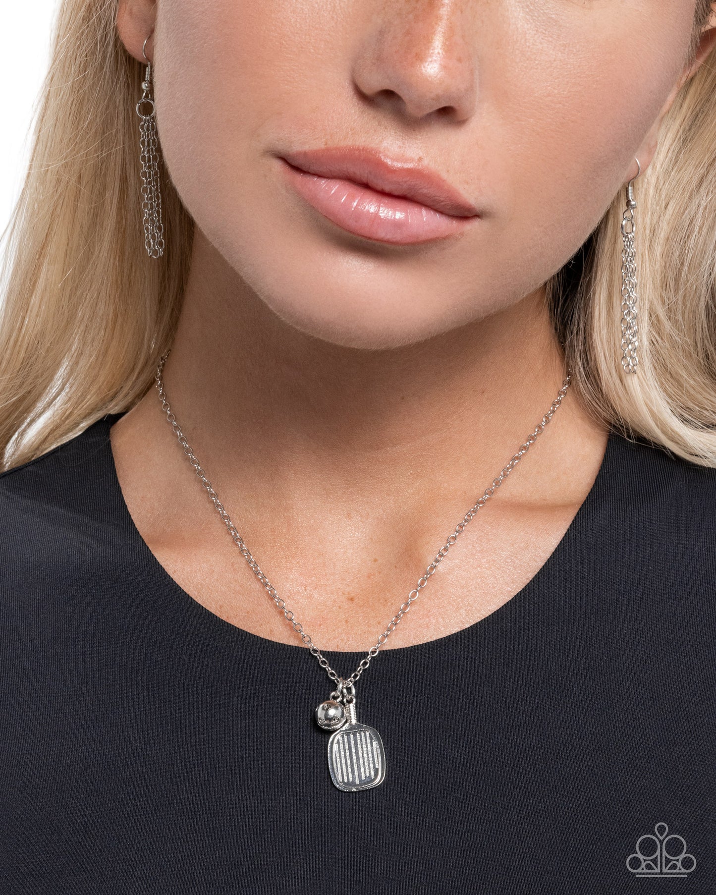 Pickleball Prize - silver - Paparazzi necklace