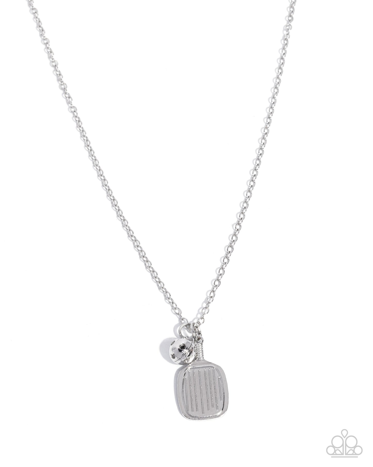 Pickleball Prize - silver - Paparazzi necklace