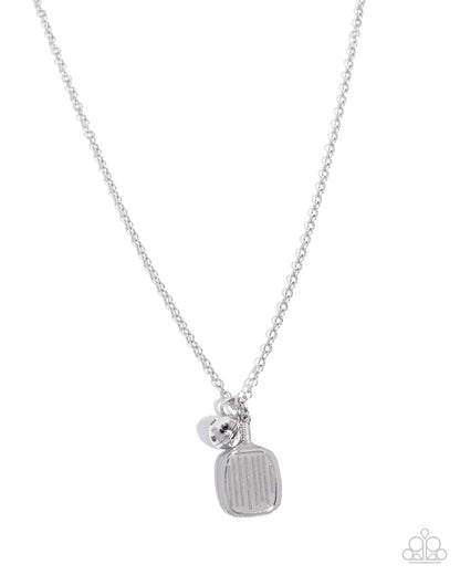 Pickleball Prize - silver - Paparazzi necklace