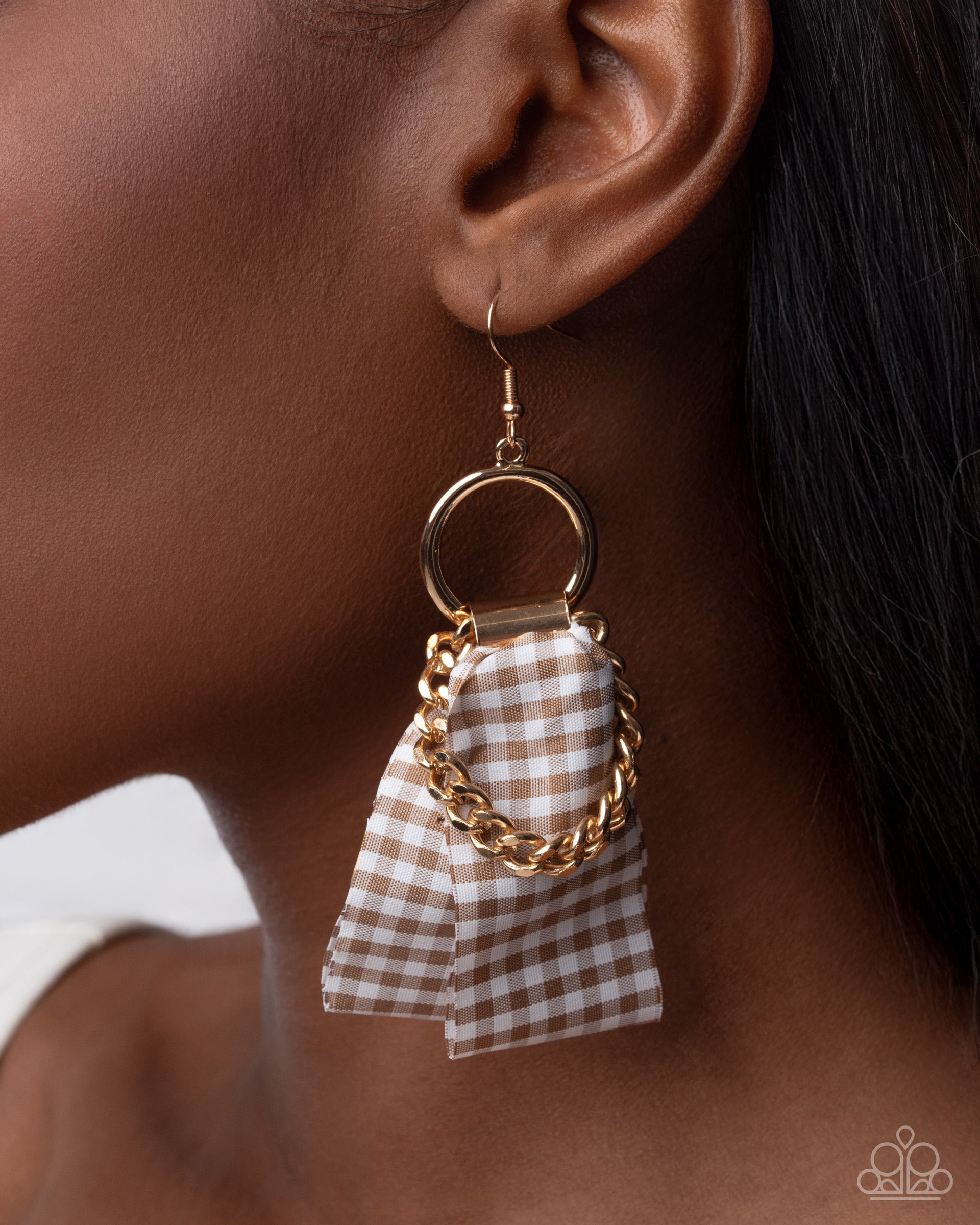 Picnic Pizzazz - brown - Paparazzi earrings