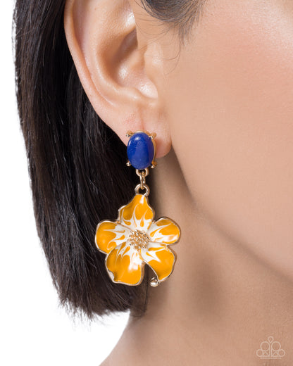 Picturesque Painting - yellow - Paparazzi earrings
