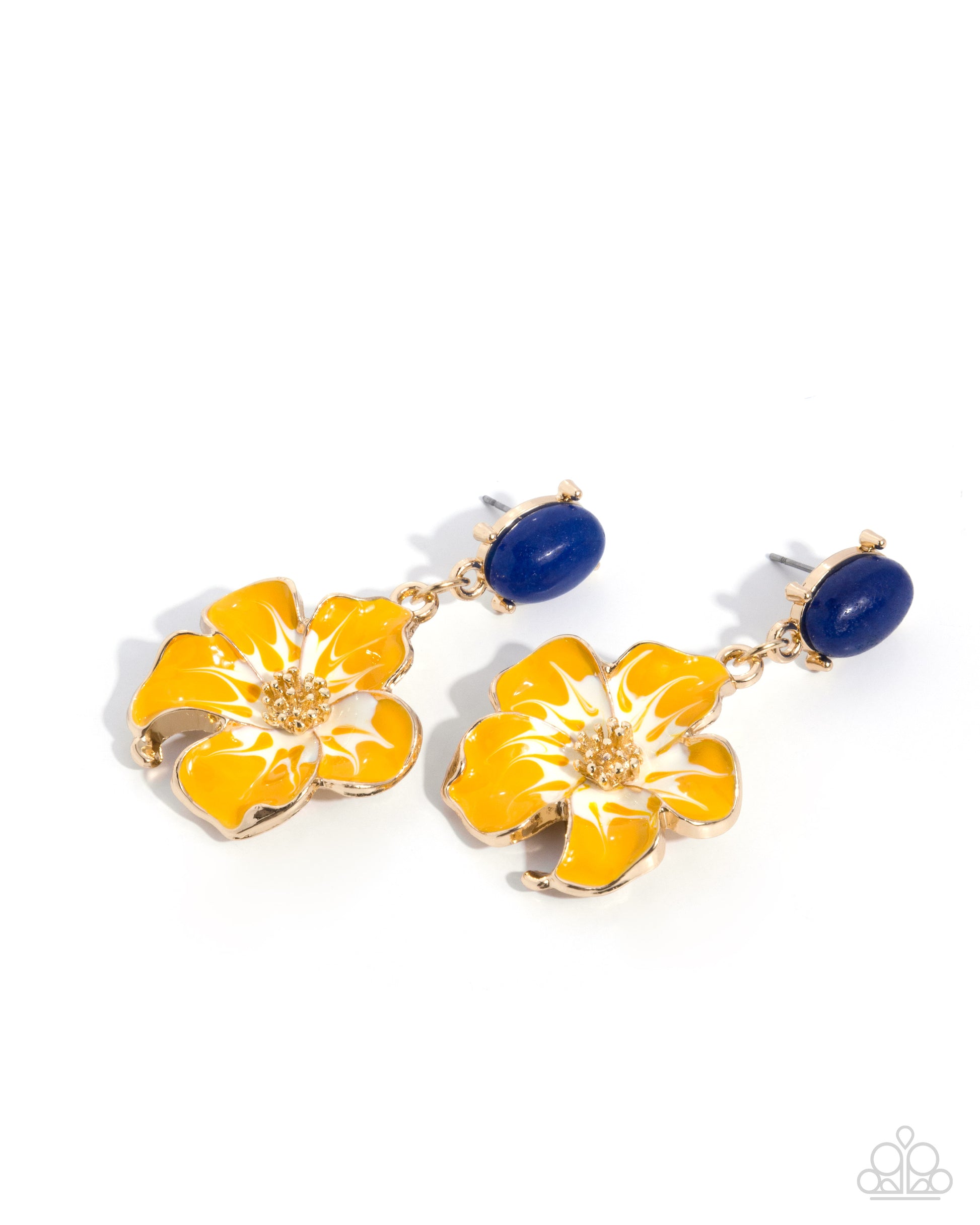 Picturesque Painting - yellow - Paparazzi earrings