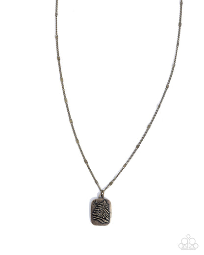 Pine Tree Prize - brass - Paparazzi necklace