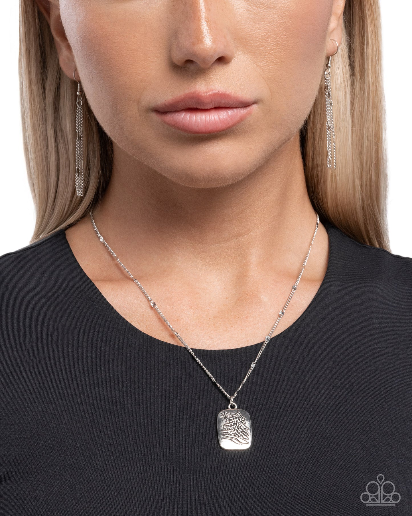 Pine Tree Prize - silver - Paparazzi necklace