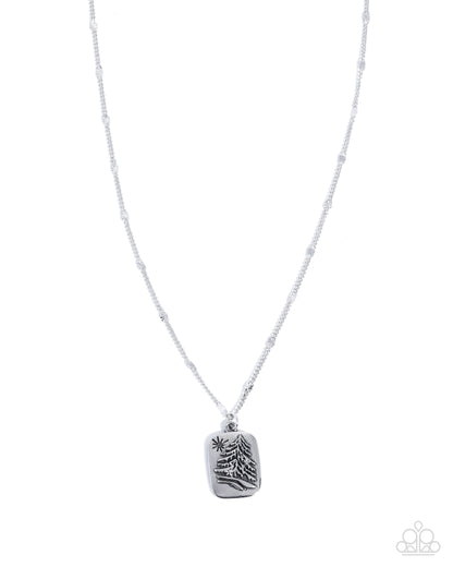 Pine Tree Prize - silver - Paparazzi necklace