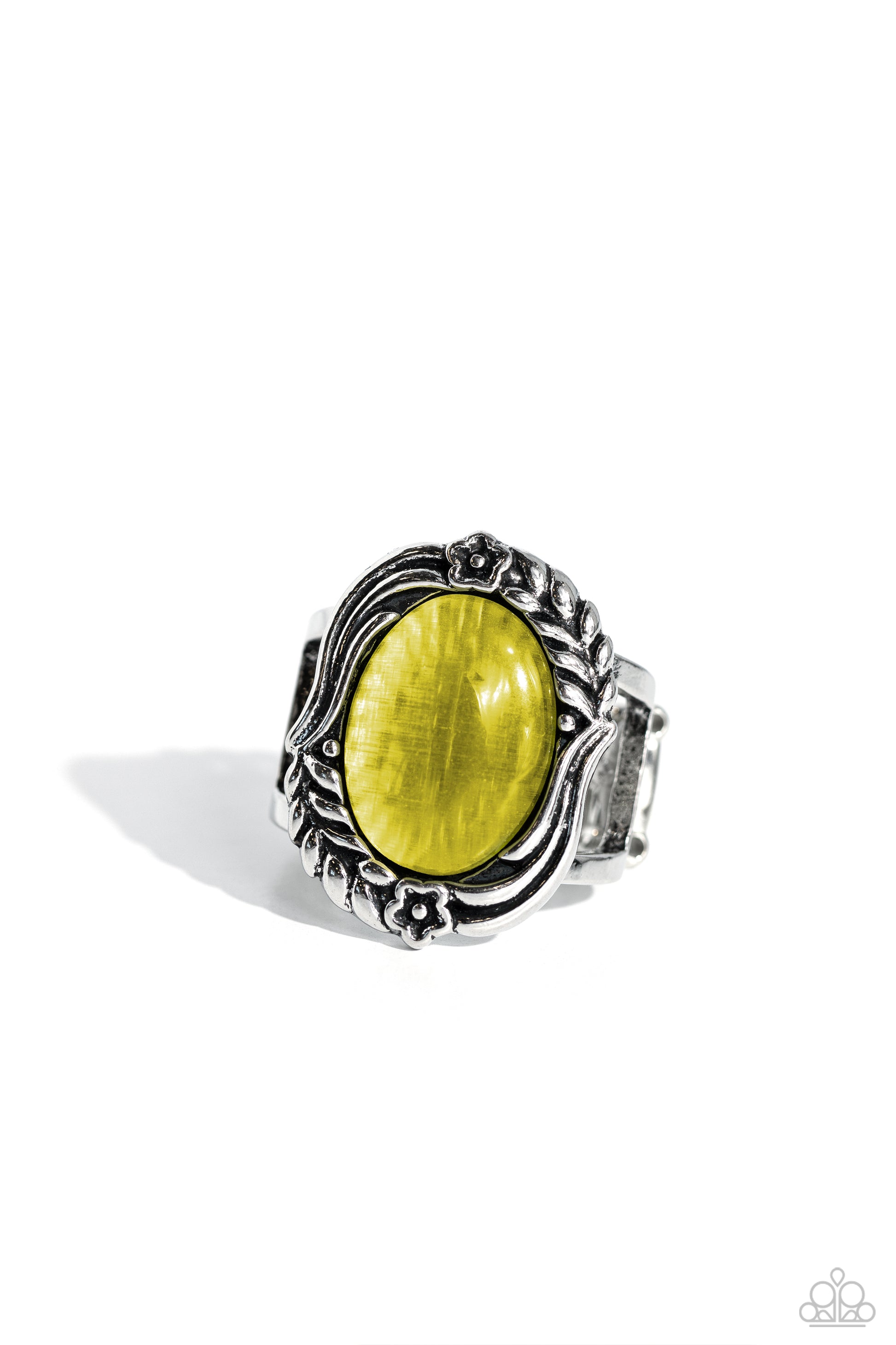 Plaited Pattern - yellow - Paparazzi ring