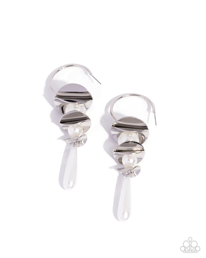 Planetary Polish - white - Paparazzi earrings