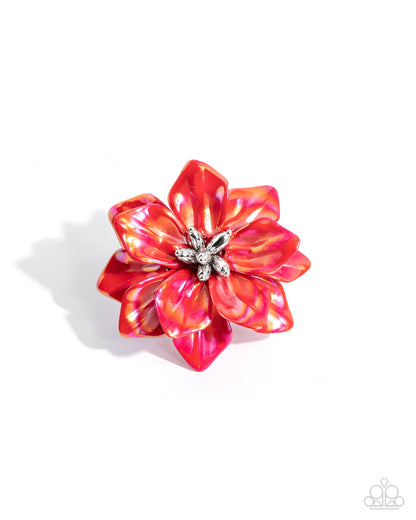 Platonic Petals - red - Paparazzi ring