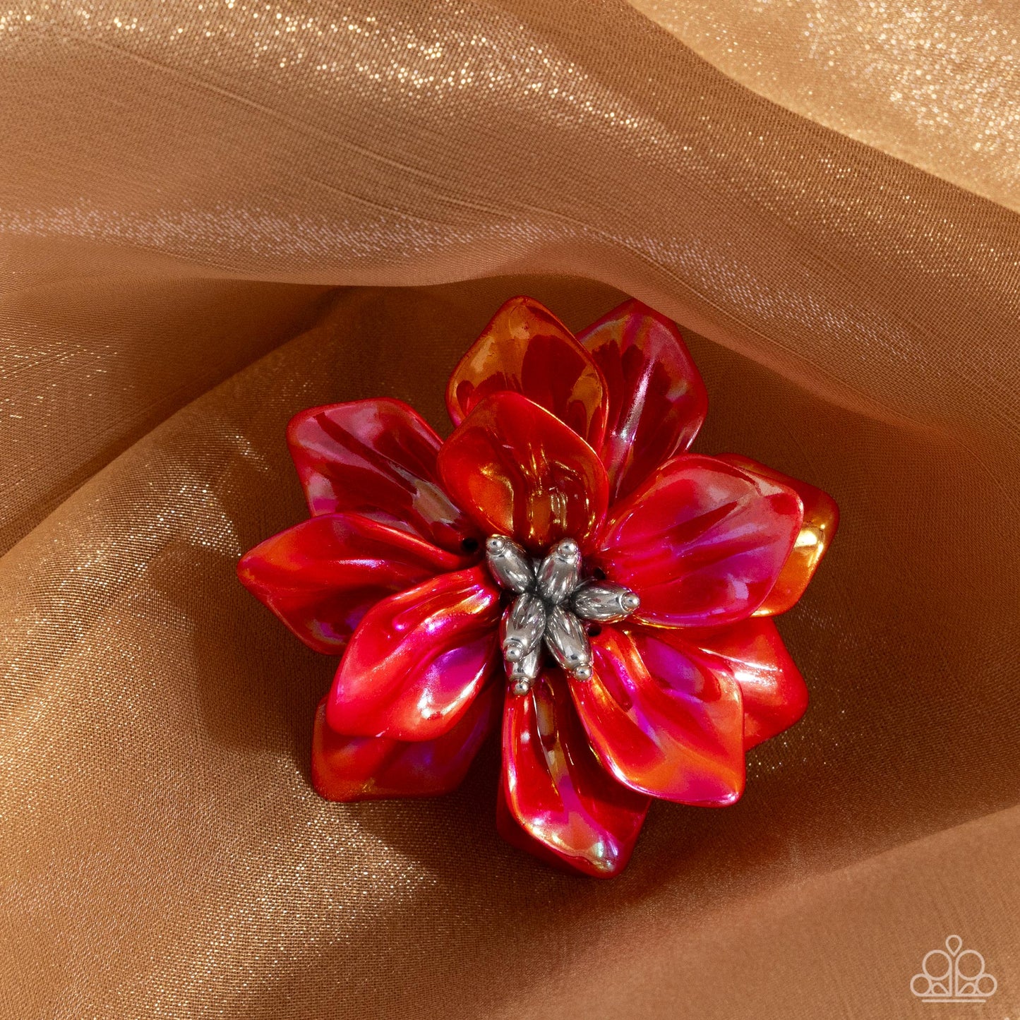 Platonic Petals - red - Paparazzi ring