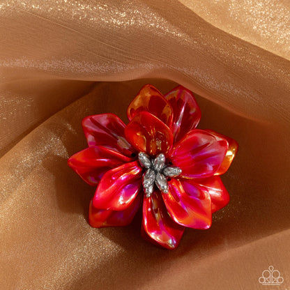 Platonic Petals - red - Paparazzi ring