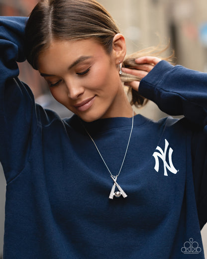 Play Ball! - white - Paparazzi necklace