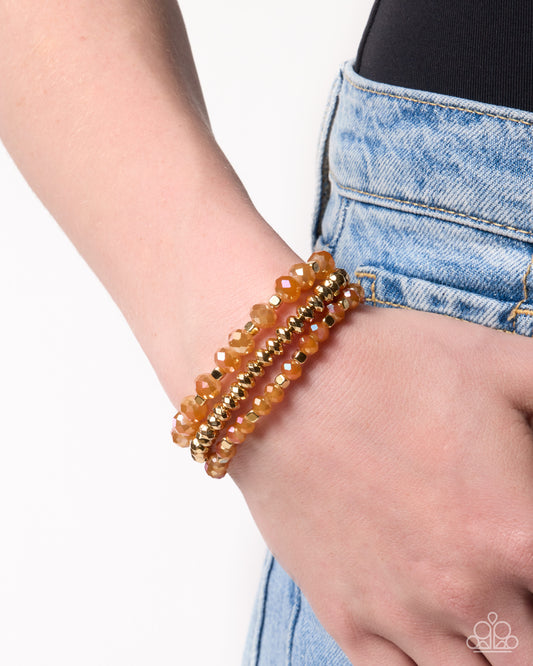 Playful Palette - gold - Paparazzi bracelet