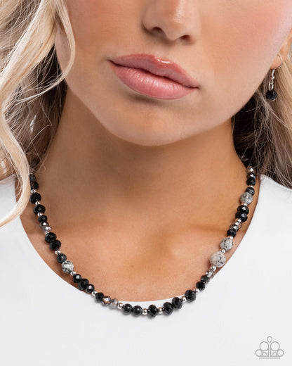 Playful Pattern - black - Paparazzi necklace