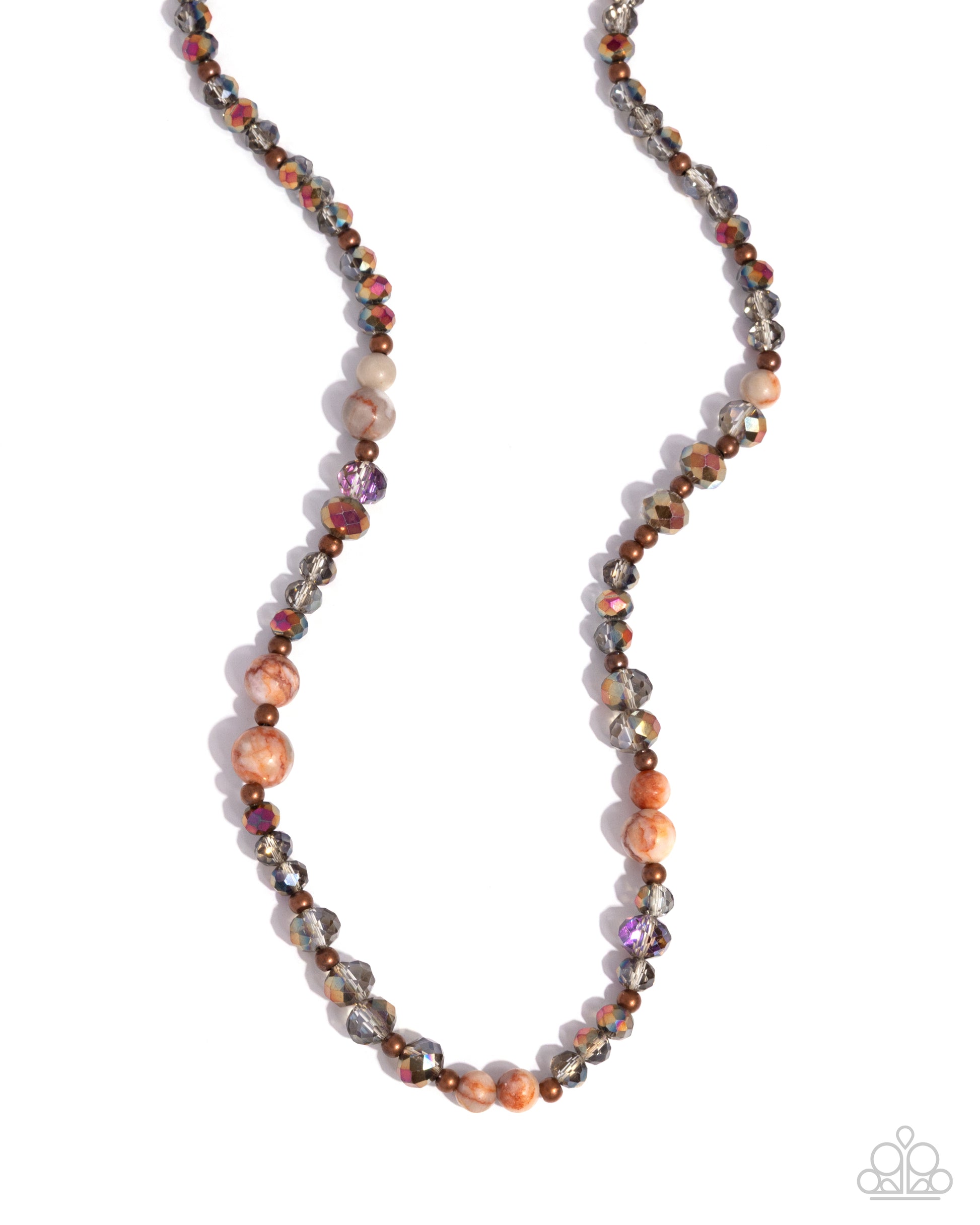 Playful Pattern - copper - Paparazzi necklace