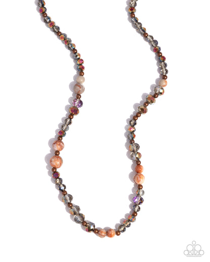 Playful Pattern - copper - Paparazzi necklace