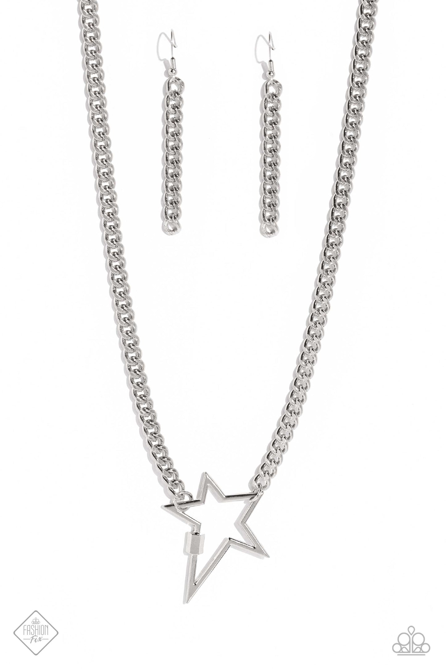 Playful Popstar - silver - Paparazzi necklace