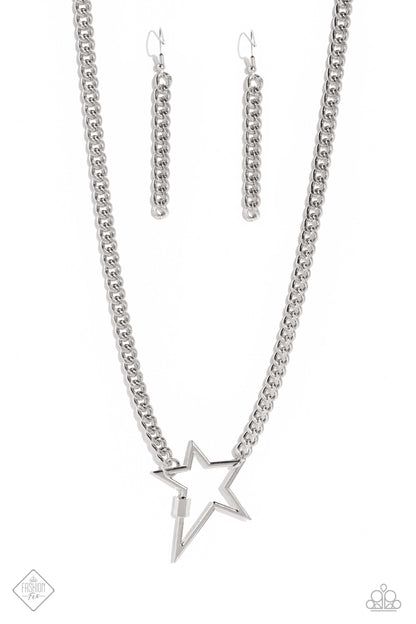 Playful Popstar - silver - Paparazzi necklace