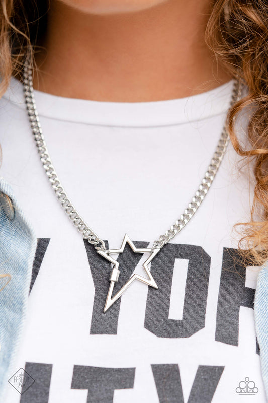 Playful Popstar - silver - Paparazzi necklace