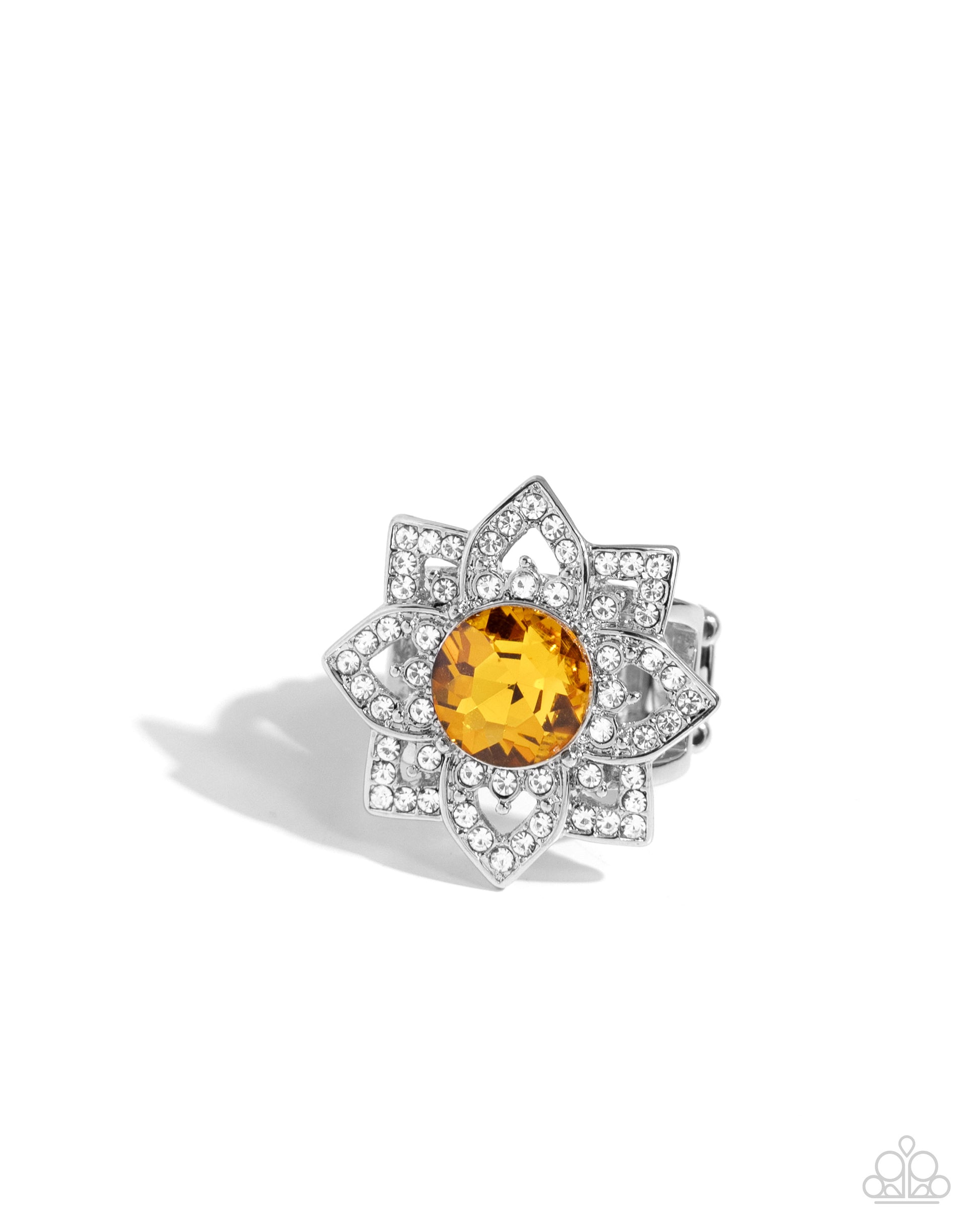 Pleasant Petals - yellow - Paparazzi ring