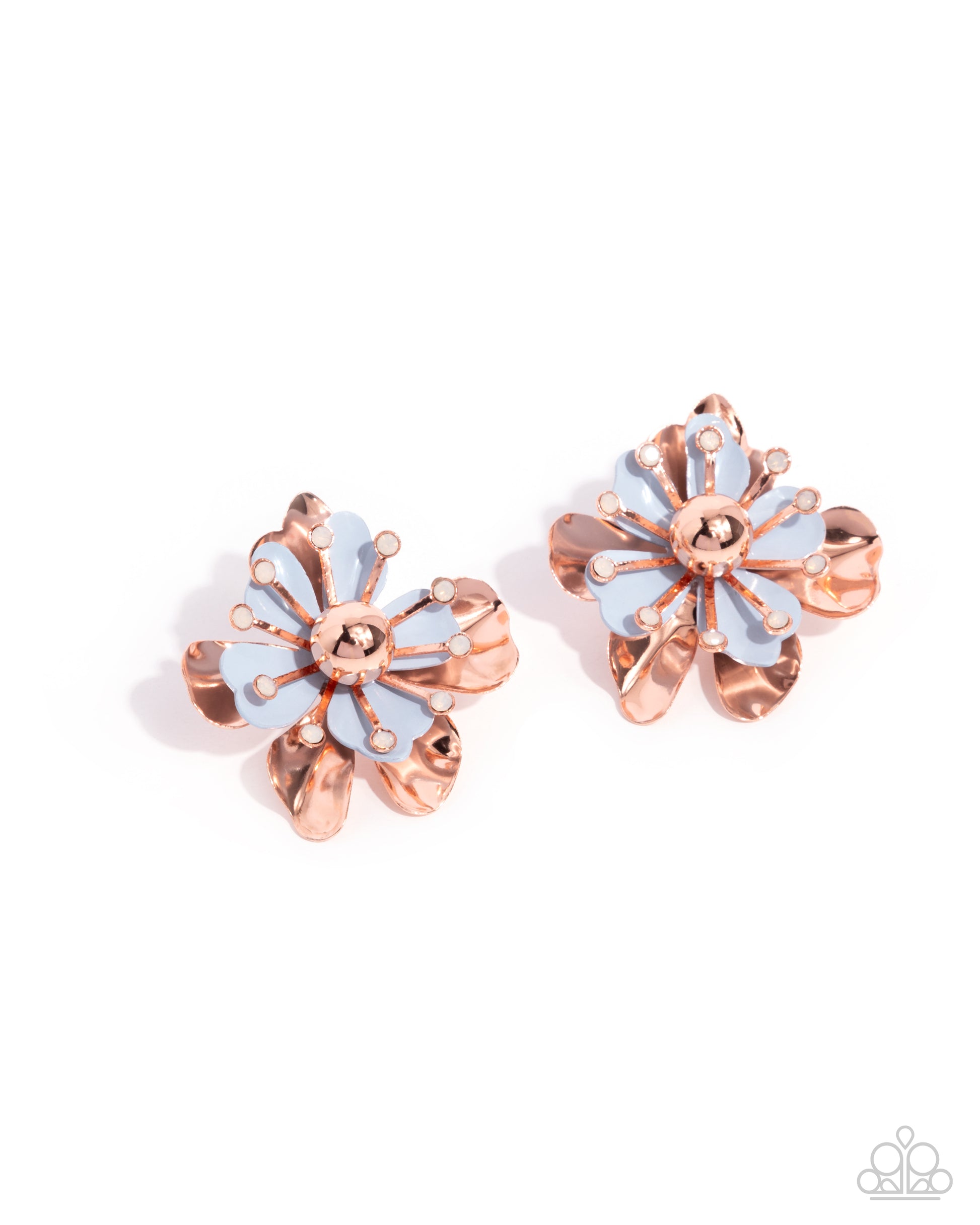 Pleasing Petals - copper - Paparazzi earrings