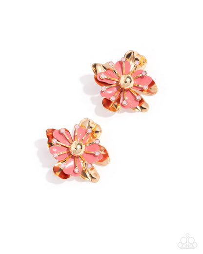Pleasing Petals - pink - Paparazzi earrings