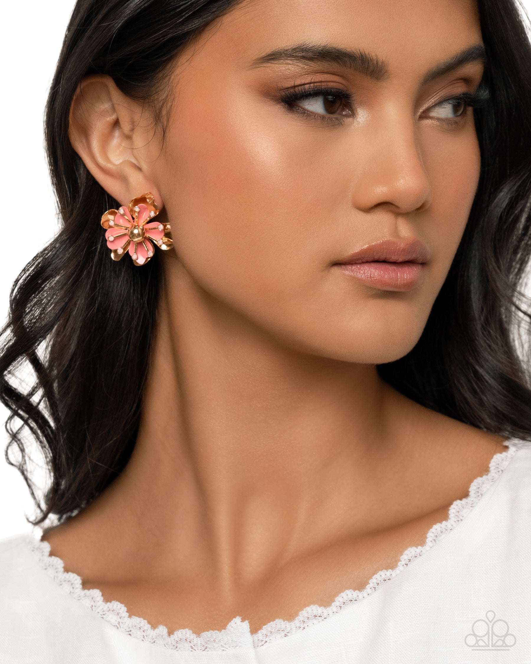Pleasing Petals - pink - Paparazzi earrings