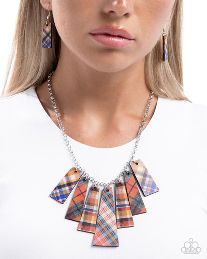 Pleasing Plaid - red - Paparazzi necklace
